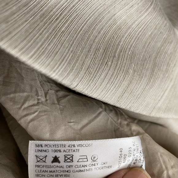 Betty Jackson Black Label Gray Sheath Pleated Wrap Skirt Dress 10 - Picture 9 of 11